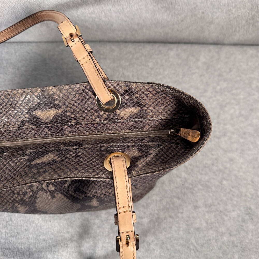 Michael Kors Jet Set aPython Embossed LeatherTote… - image 6